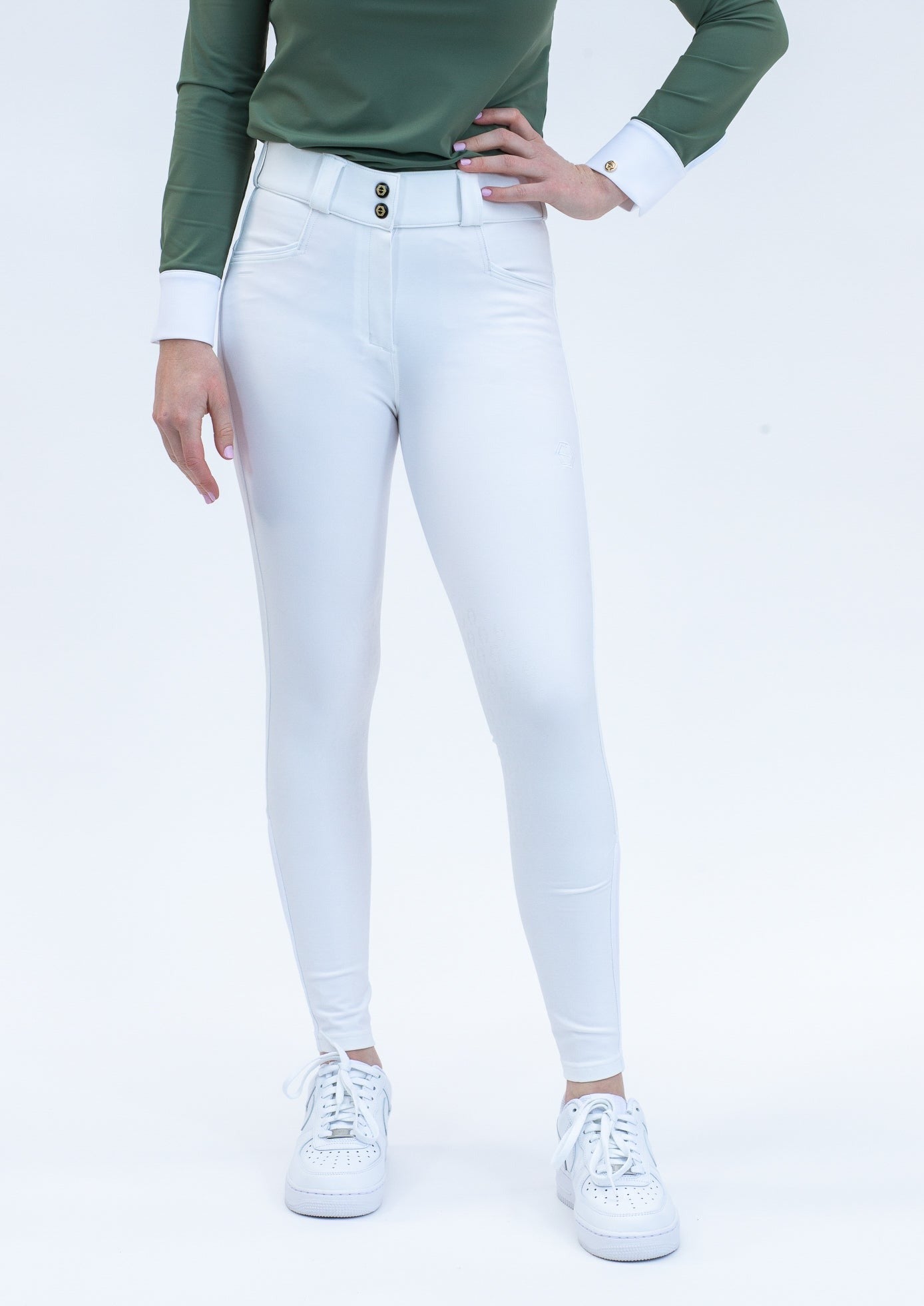 The Finley Knee-Patch Breech in Classic White