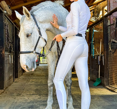 The Finley Knee-Patch Breech in Classic White